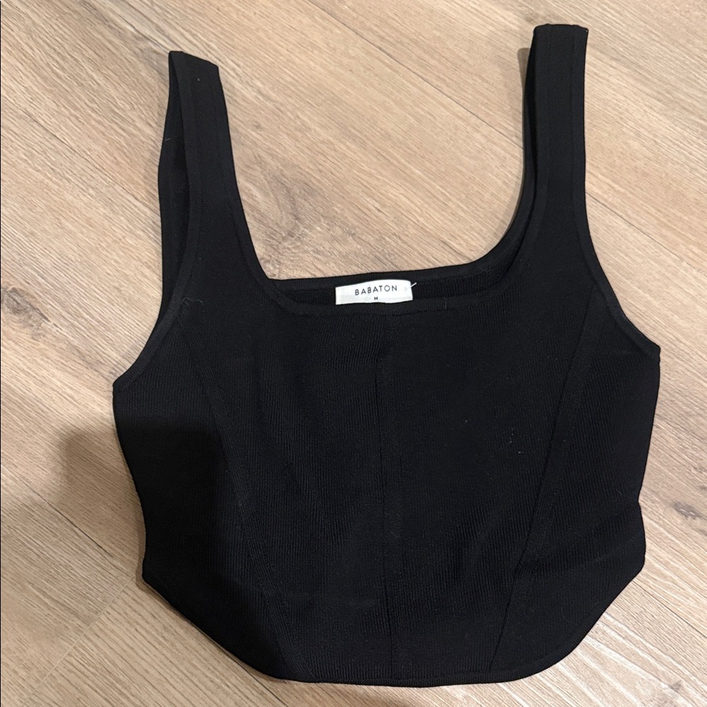 Aritzia Black Women's Sculpt Knit Bustier Tank